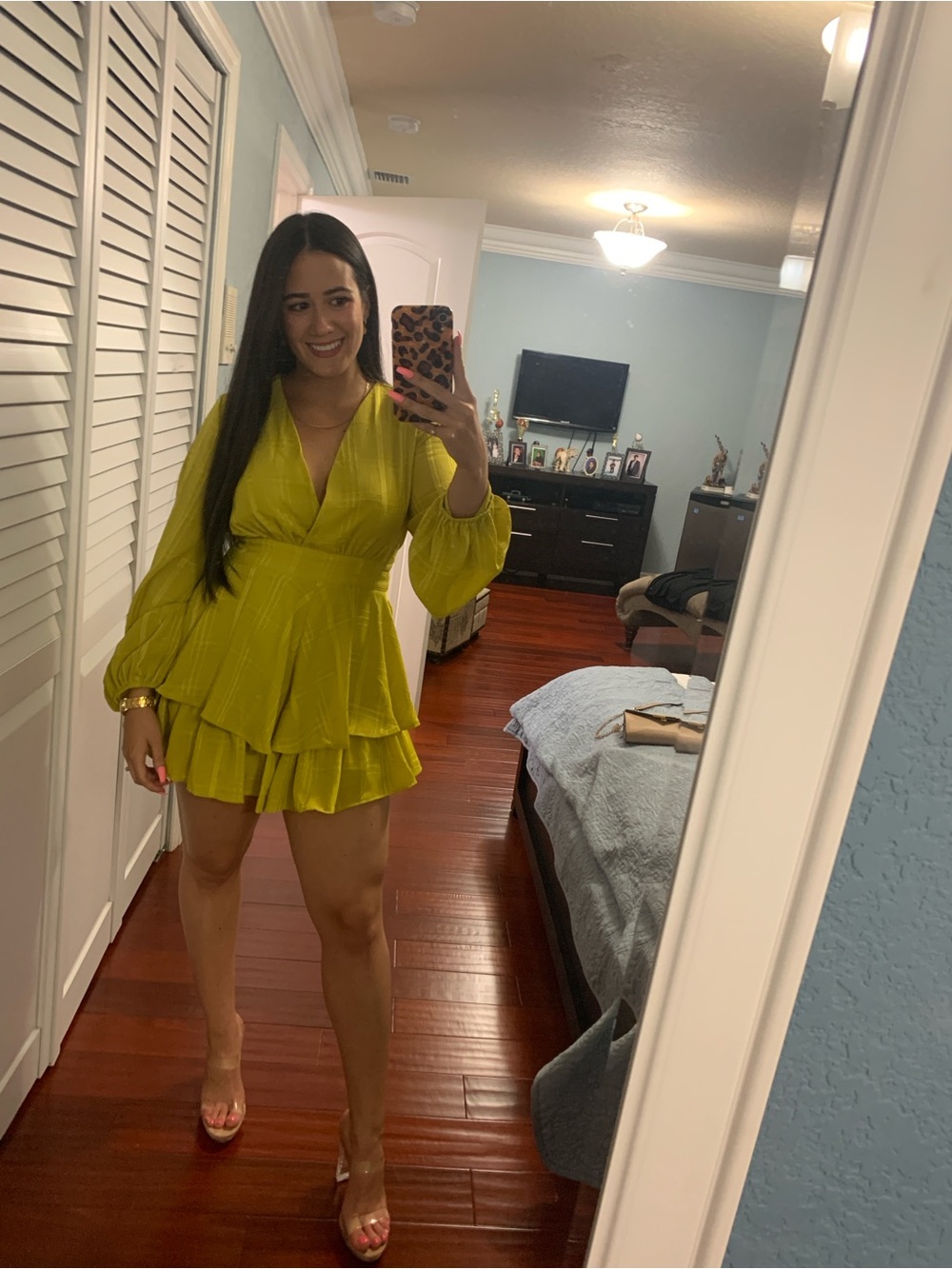 Fashion Nova Yellow Tiered Ruffle Romper